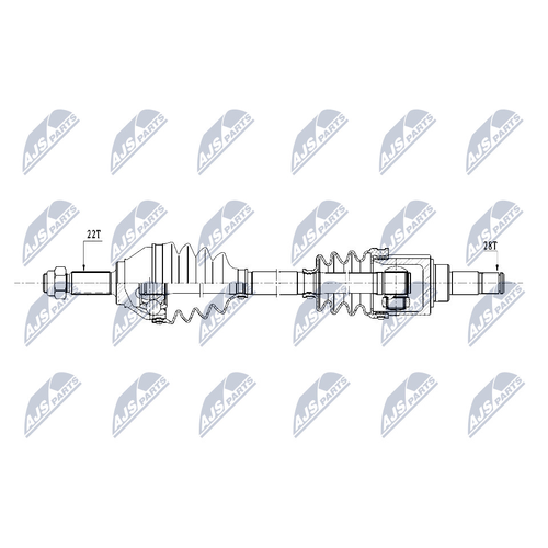 ANTRIEBSWELLE FÜR VW UP! 121, 122, 123, BL1, BL2, BL3