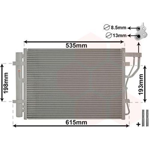 KONDENSATOR VAN WEZEL 83005206 FÜR HYUNDAI IX20 JC