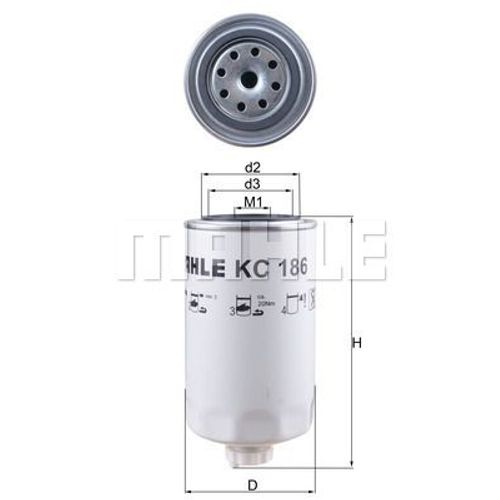 KRAFTSTOFFFILTER MAHLE KC 186 FÜR IVECO DAILY III