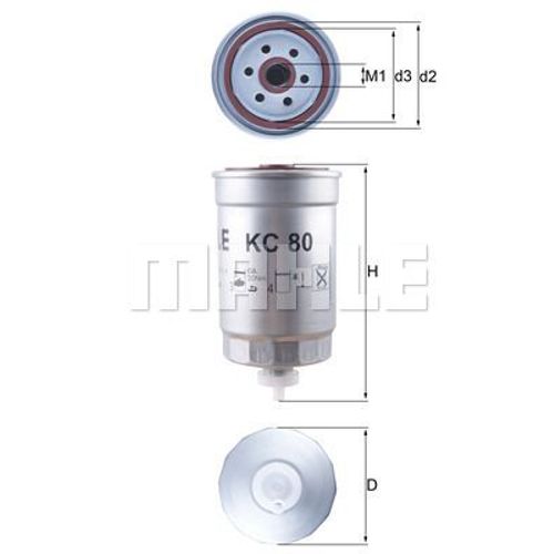 KRAFTSTOFFFILTER MAHLE KC 80 FÜR LAND ROVER DISCOVERY II LT