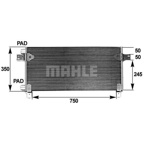 KONDENSATOR MAHLE AC 282 000P FÜR MERCEDES E-KLASSE W211