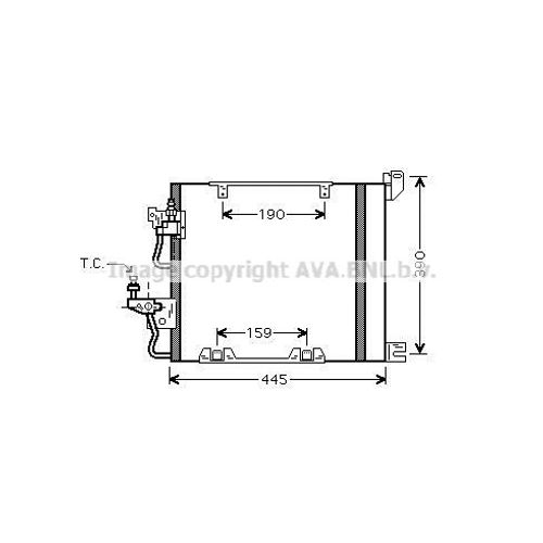 KLIMAKONDENSATOR AVA QUALITY COOLING OL5368D FÜR OPEL ASTRA H