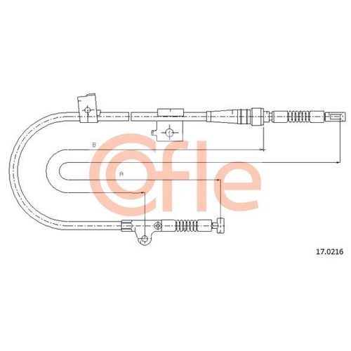 SEILZUG FESTSTELLBREMSE COFLE 17.0216 - HINTEN LINKS FÜR NISSAN PRIMERA P10