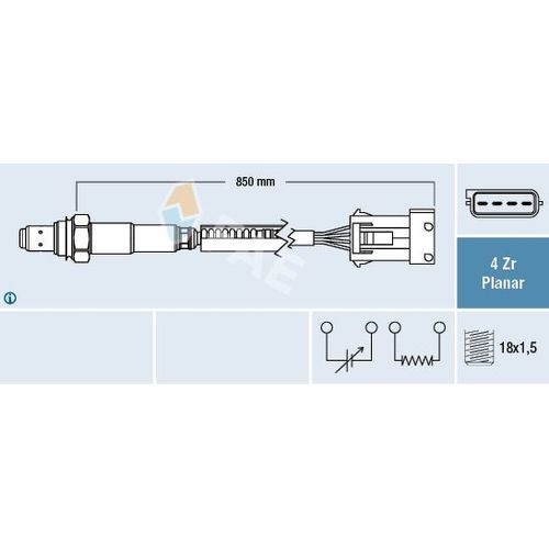 LAMBDASONDE FAE 77623 - NACH KATALYSATOR FÜR SAAB 9-3