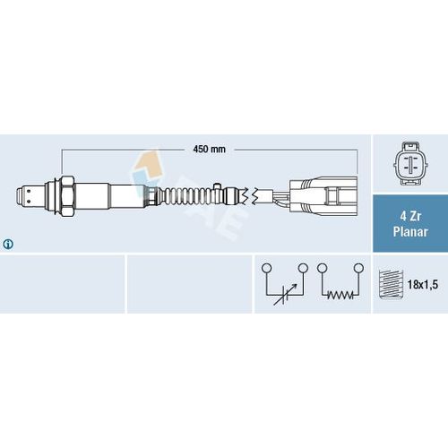 LAMBDASONDE FAE 77644 - VOR KATALYSATOR FÜR MITSUBISHI LANCER 8 CYA CZA