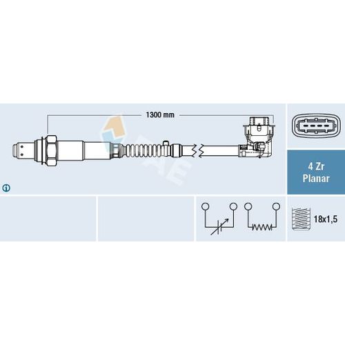 LAMBDASONDE FAE 77609 - NACH KATALYSATOR FÜR OPEL ASTRA H L48