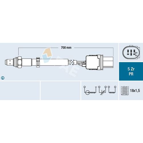 LAMBDASONDE FAE 75130 - VOR KATALYSATOR FÜR VW JETTA 4