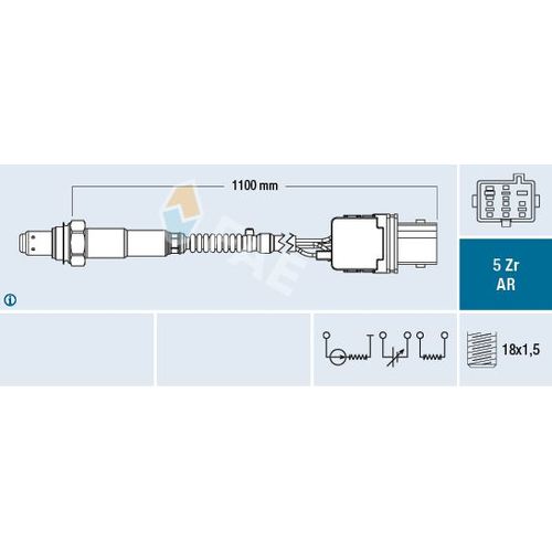 LAMBDASONDE FAE 75140 - VOR KATALYSATOR RECHTS FÜR VOLVO S80 I 184