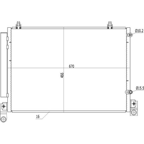 KLIMAKONDENSATOR HART 619 067 FÜR MAZDA MPV 2 LW