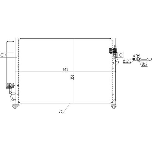 KLIMAKONDENSATOR HART 619 553 FÜR HYUNDAI GETZ TB