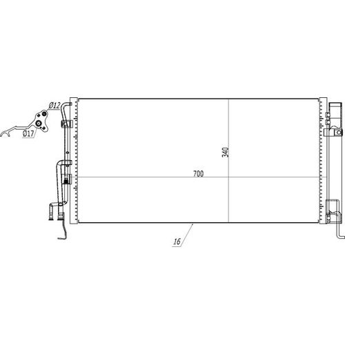 KLIMAKONDENSATOR HART 619 552 FÜR HYUNDAI SONATA 4 EF