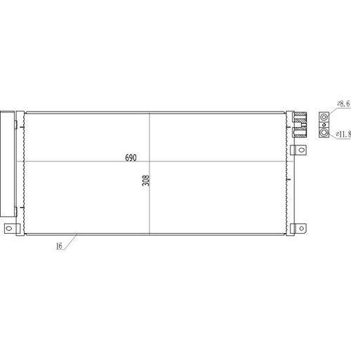 KLIMAKONDENSATOR HART 621 618 FÜR CHEVROLET TRAX